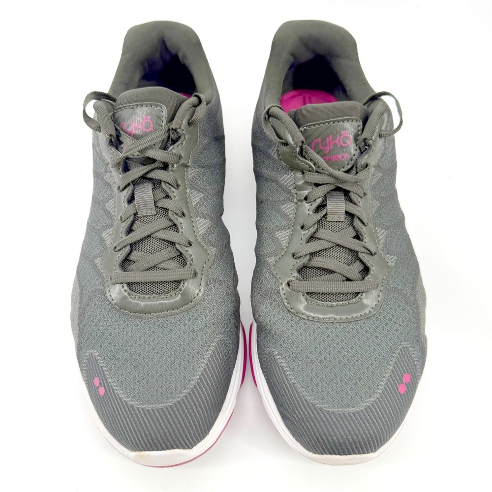 Ryka Dominion Walking Shoes Womens 10W Gray Pink Mesh Lace Up Sneakers Comfort - Picture 5 of 11